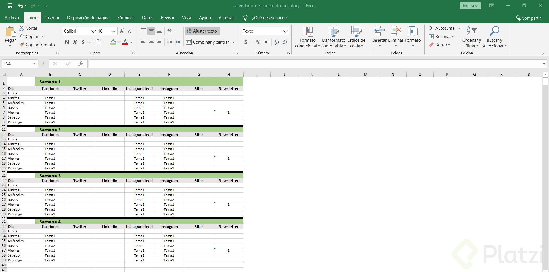 Creación de contenidos: caracterísiticas - Platzi