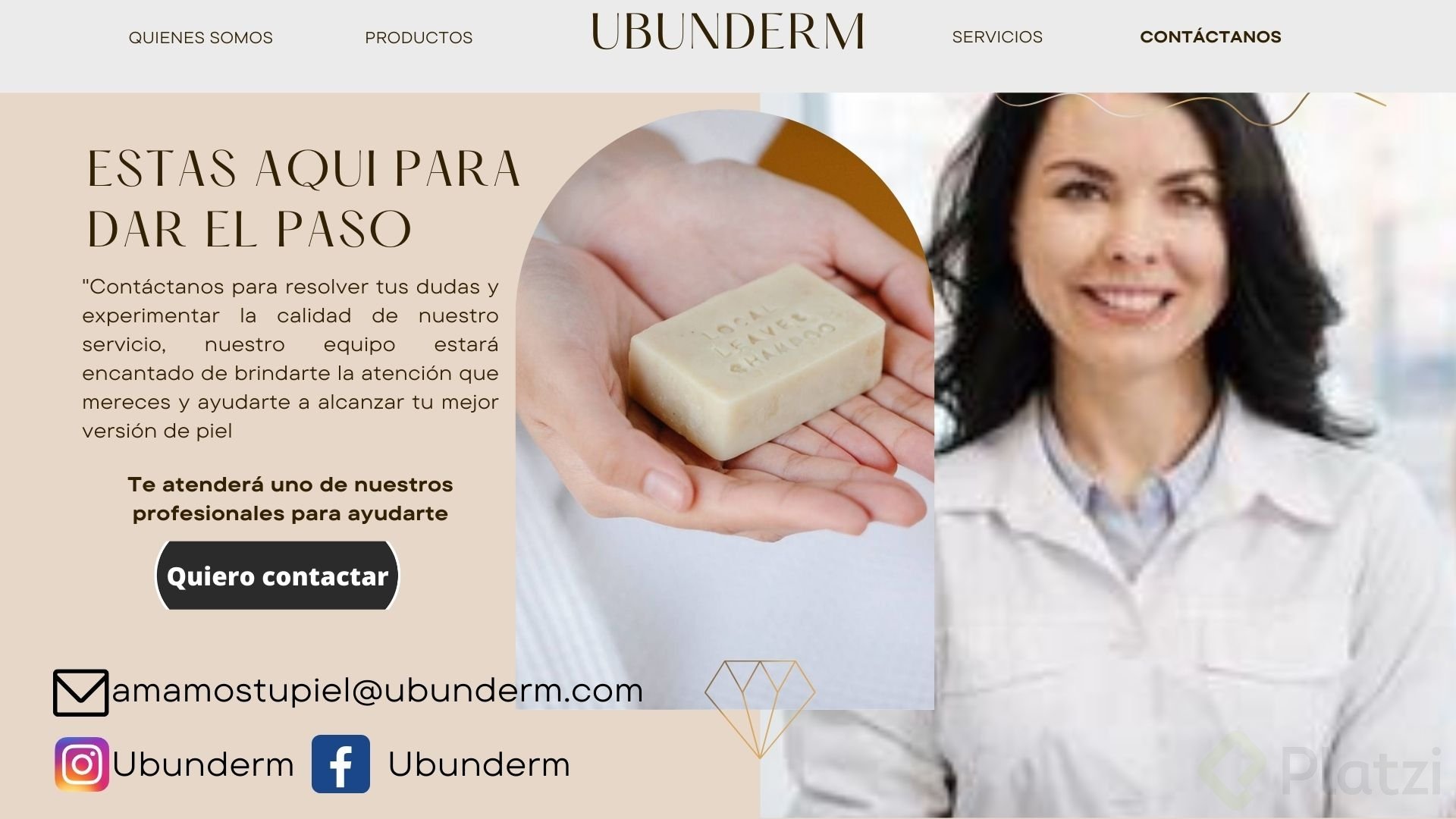Sitio Web landing page diseÃ±o delicado minimalista para joyas hechas a mano dorado y beis.jpg