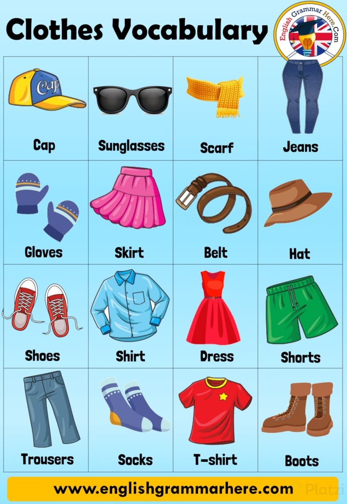 Británico - #Vocabulary #Summer clothes and accesories