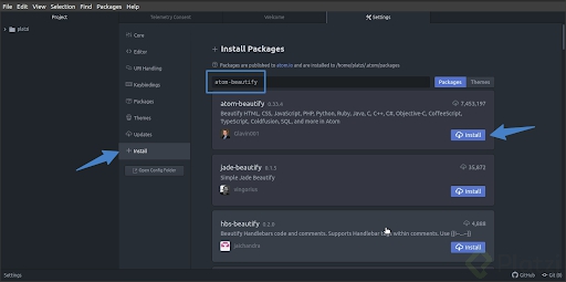 atom-beautify, file-icons, git-blame, ident-guide-.png