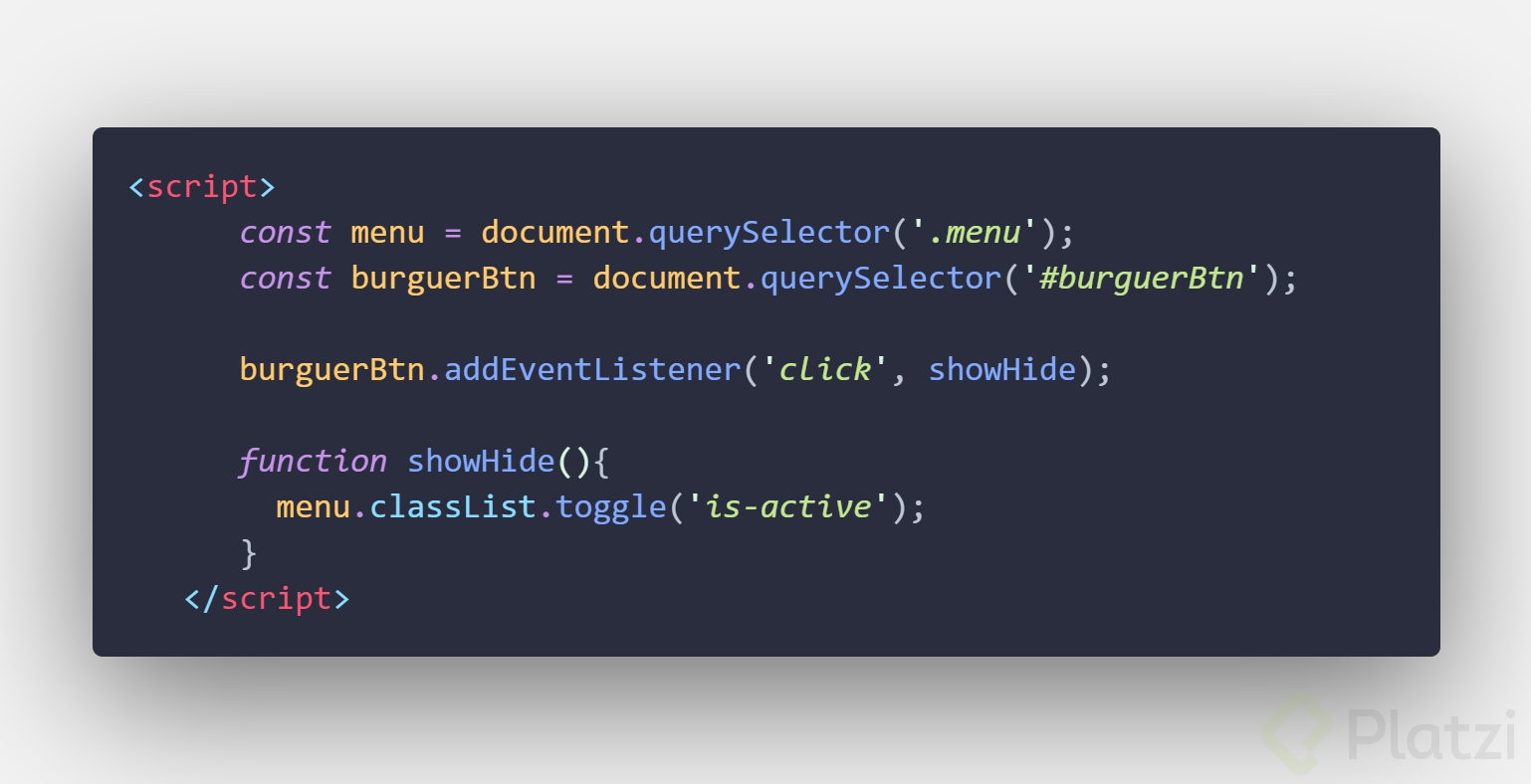Añadiendo Javascript para detección de eventos