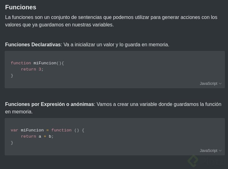Qué son las funciones en JavaScript - Platzi