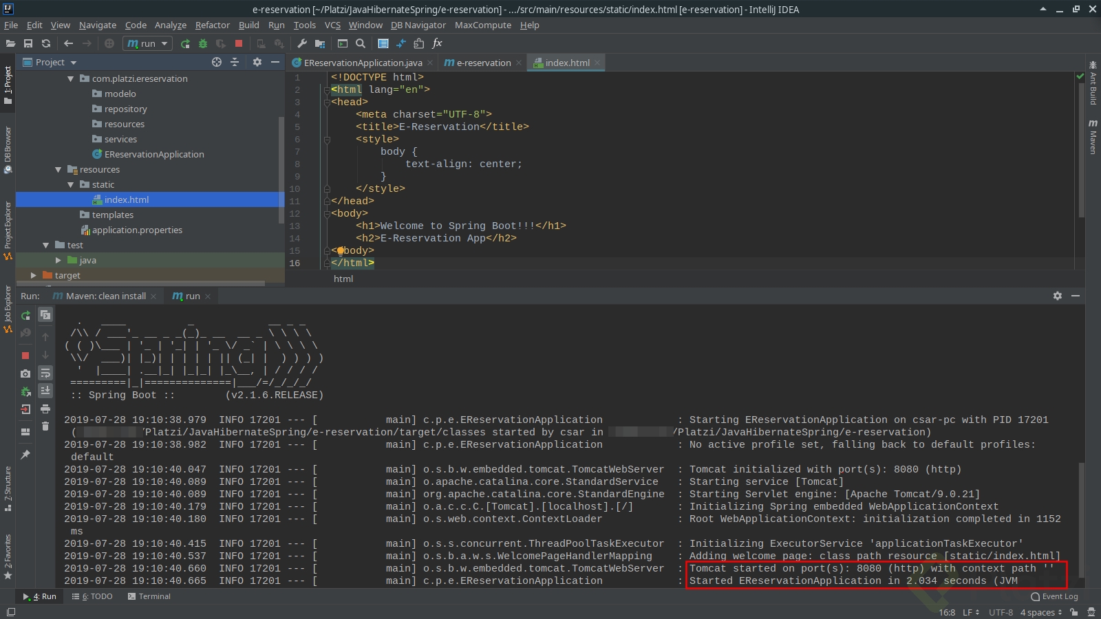 e-reservation [~-Platzi-JavaHibernateSpring-e-reservation] - ...-src-main-resources-static-index.html [e-reservation] - IntelliJ IDEA_002.png