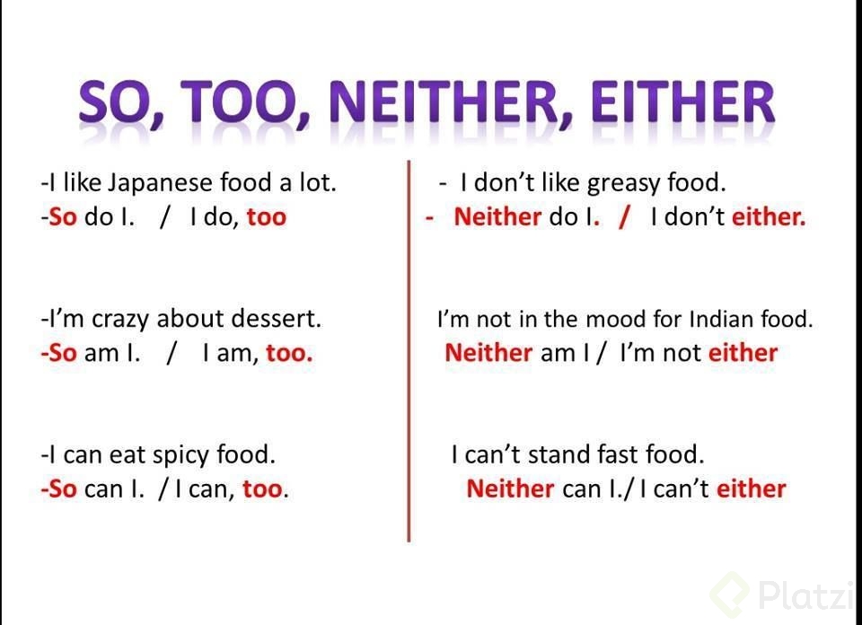 Grammar How To Use Too And Either Platzi