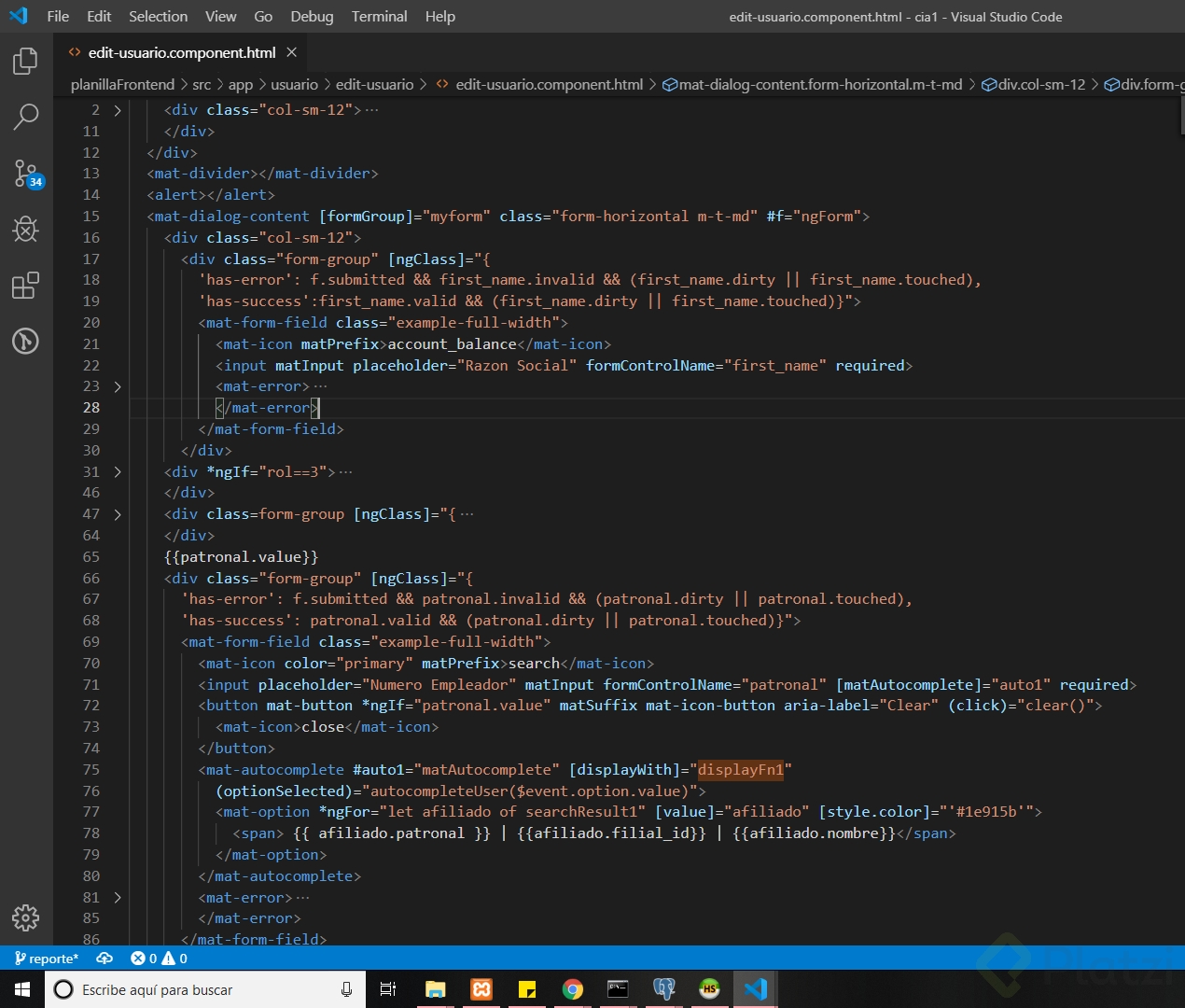 recuperar un dato con ANGULAR
