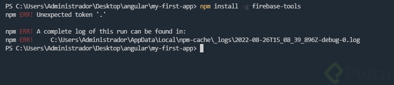 error instalacion firebase.PNG