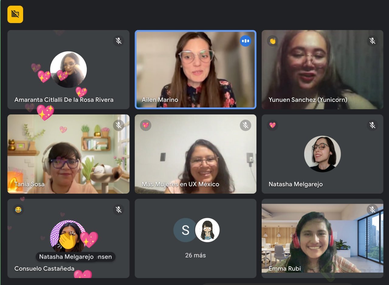 Evento en Más Mujeres en UX México