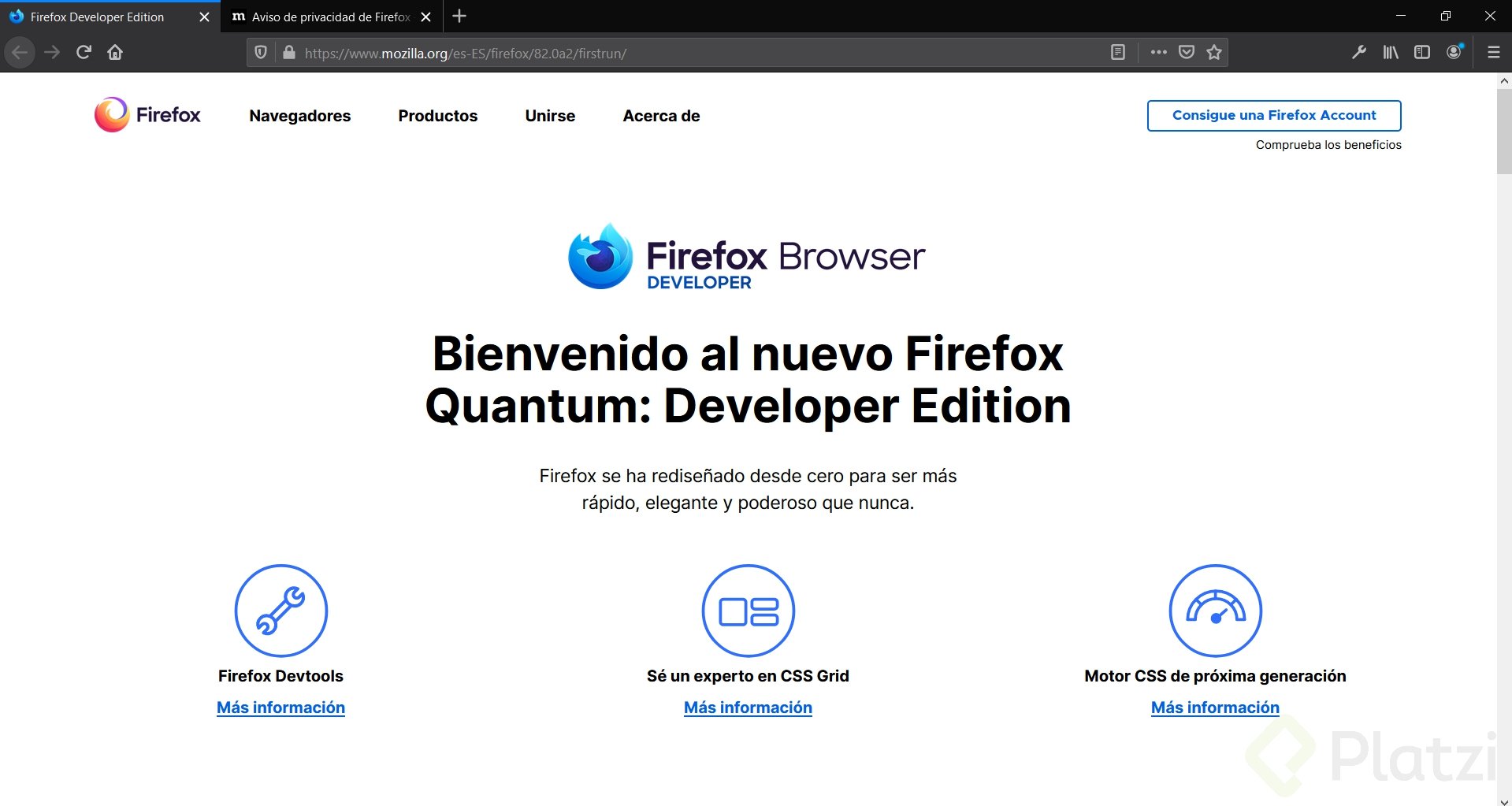 Instalando el navegador y sus DevTools