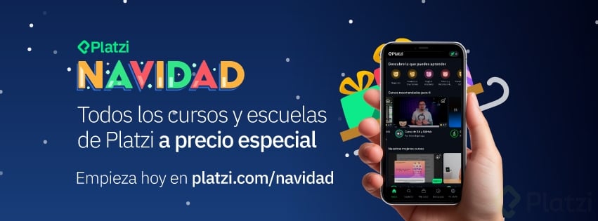 Aprovecha el precio especial de navidad en Platzi