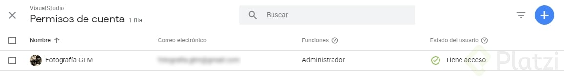 Permisos de cuenta