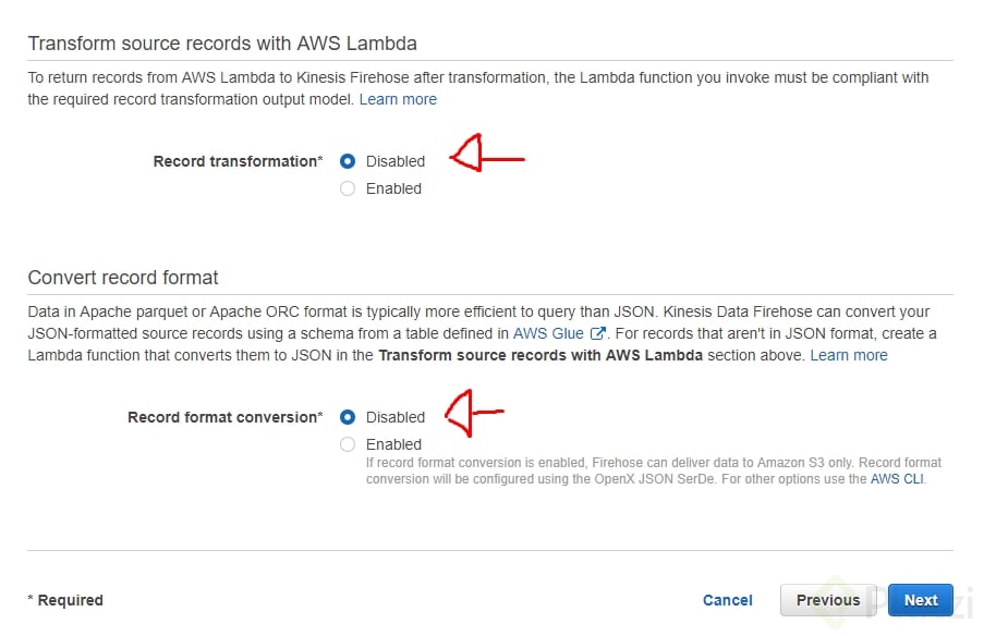 Configurar el procesamiento de los datos