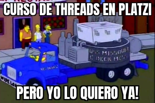 Un curso de threads en Platzi