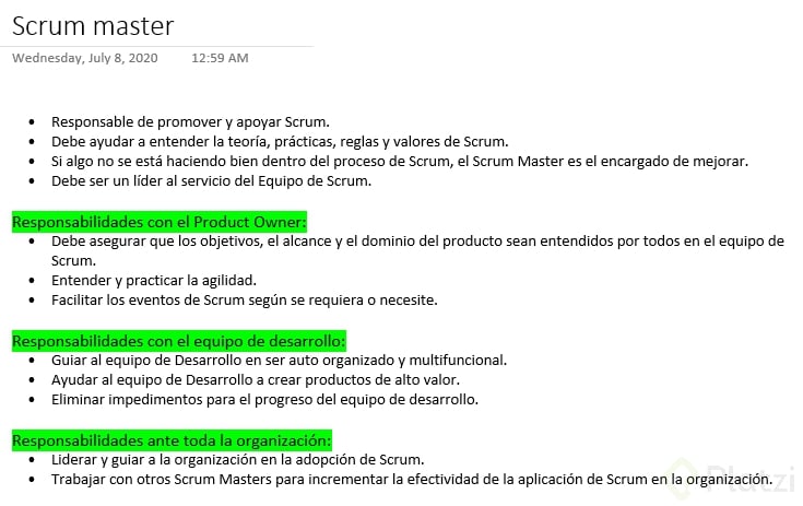 El Rol Del Scrum Master - Platzi