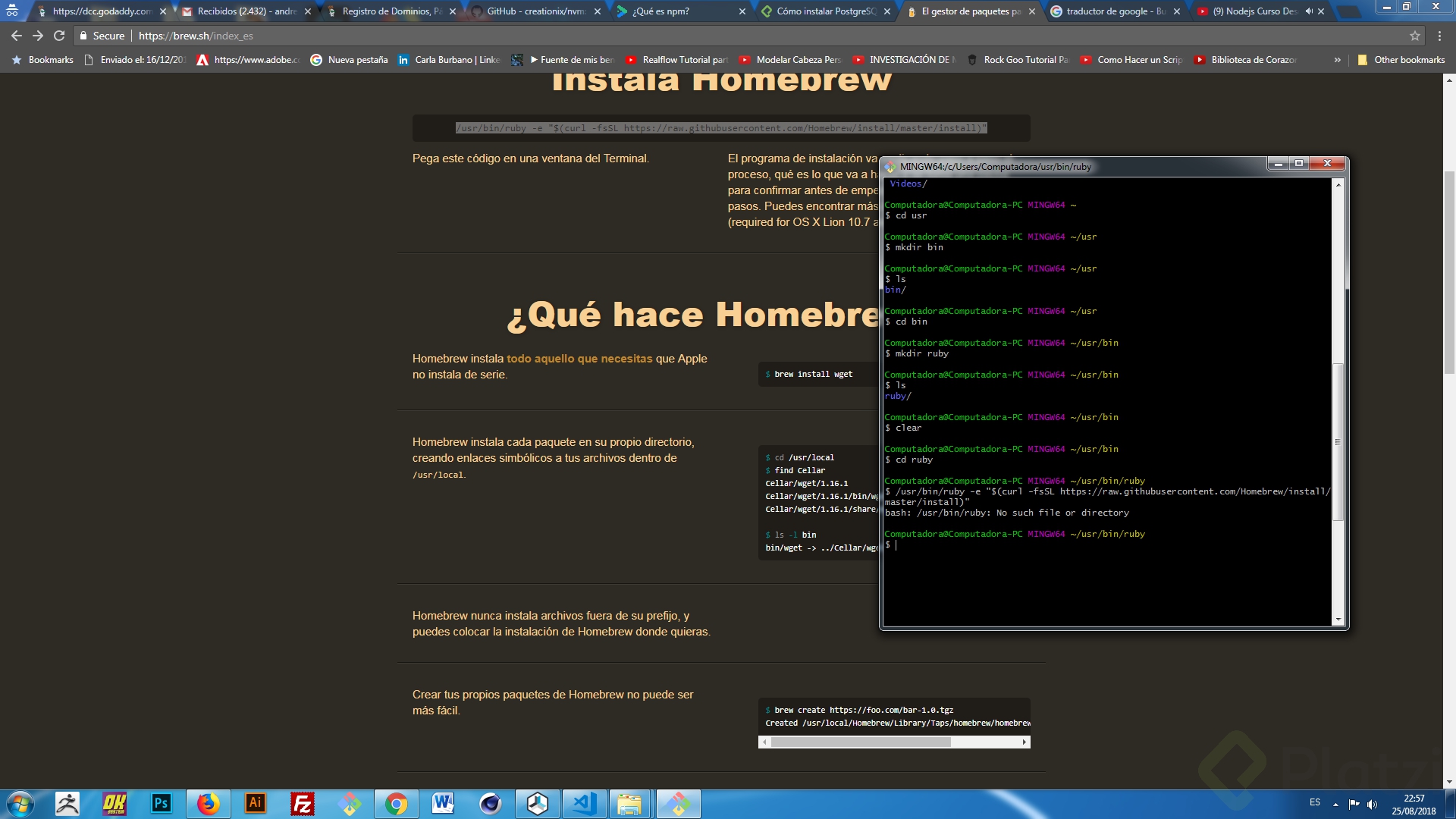 brew install postgresql brew install postgresql