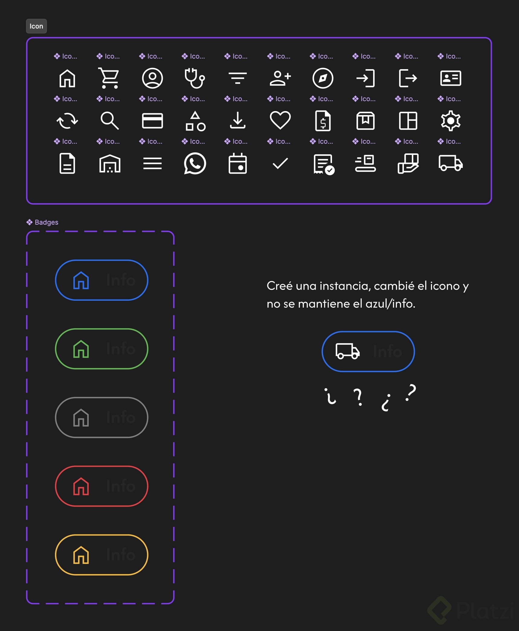 Icono de instancia no mantiene el color