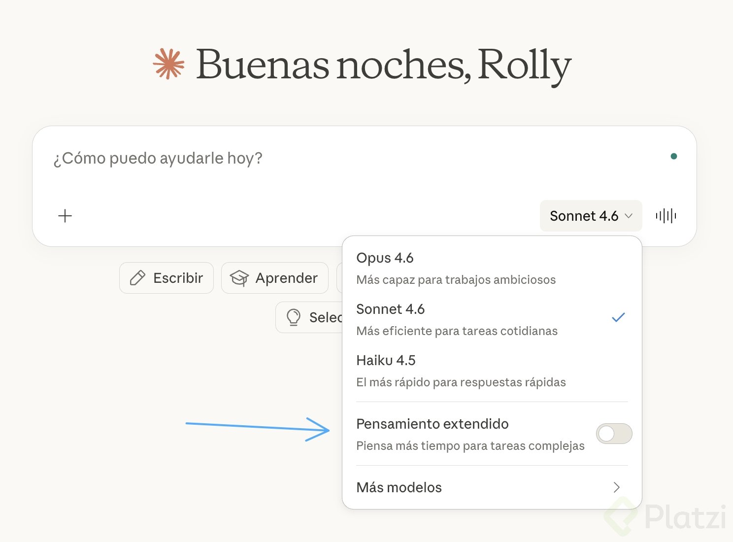 pensamiento extendido claude