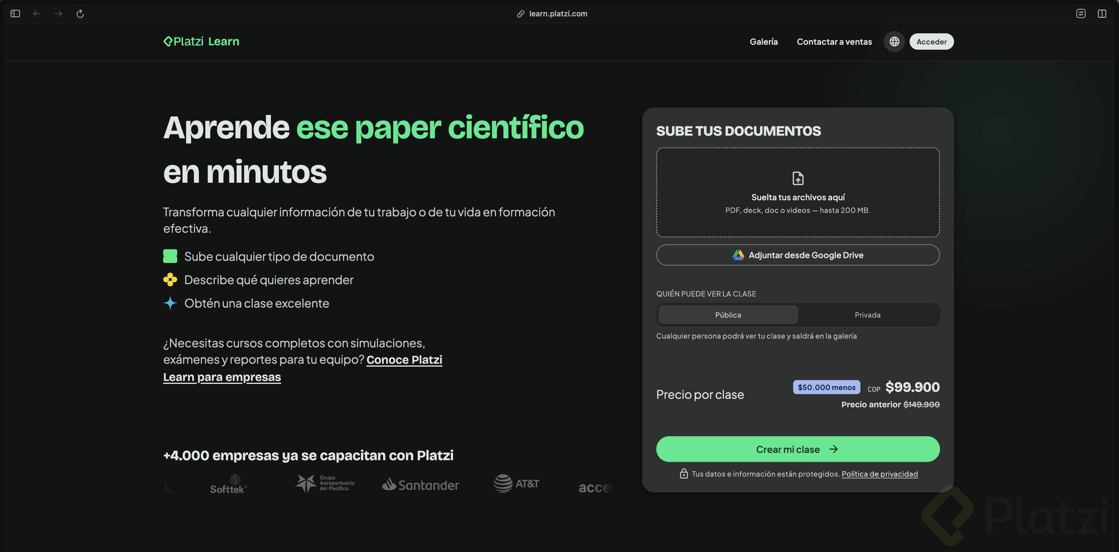 Platzi ahora te permite crear tus propias clases Platzi learn para crear clases en video