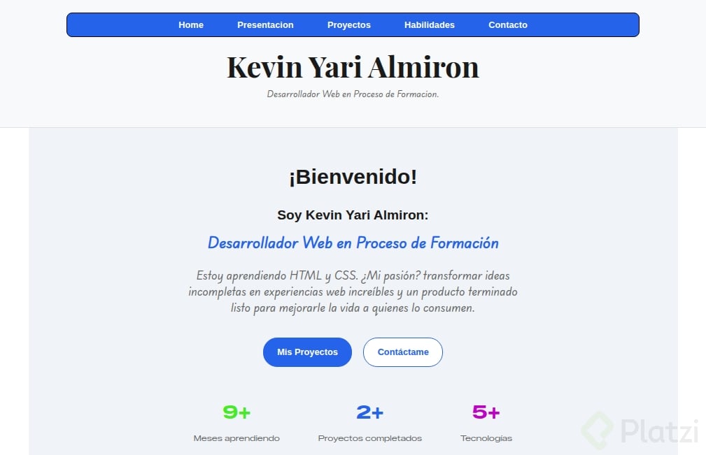 captura del portafolio