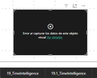 Error al capturar los datos de este objeto visual