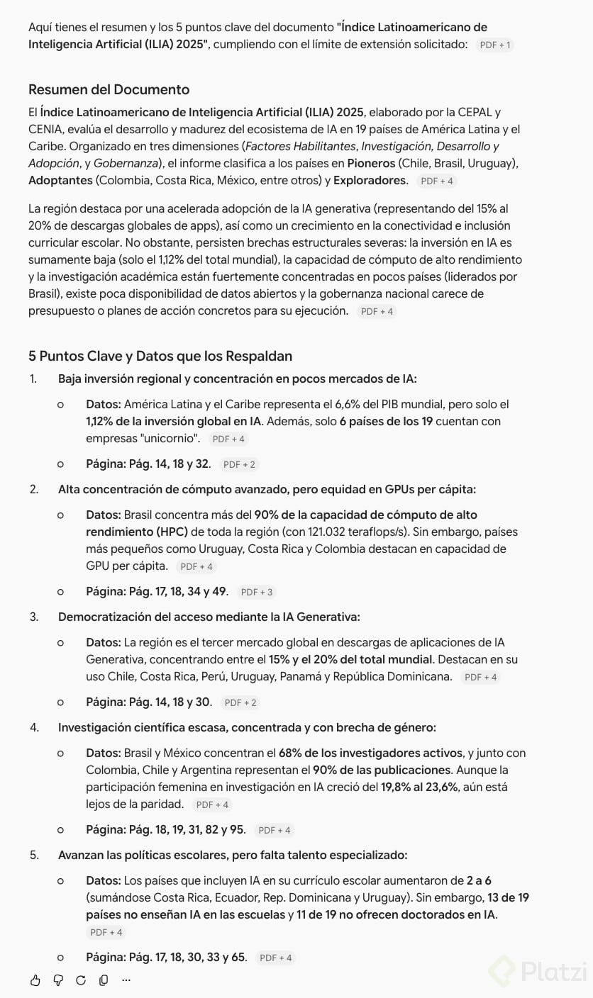 Resumen del ILIA 2025 hecho por Gemini versión gratuita, con citas enlazadas a las páginas del PDF